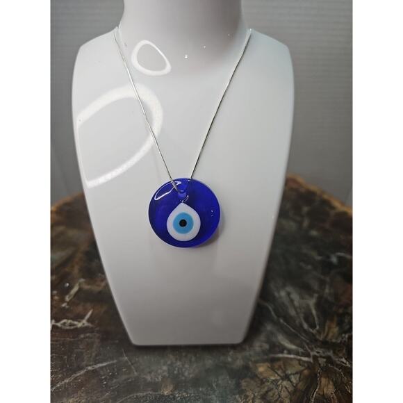 Evil Eye Necklace 925 Silver Chain Protection/Good Luck - Picture 4 of 10